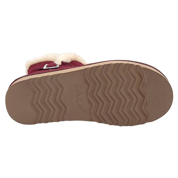Style & Co Women Slip On Fuzzy Winter Booties Tiny 2 Size US 5M Wine Red Suede - Picture 6 of 6